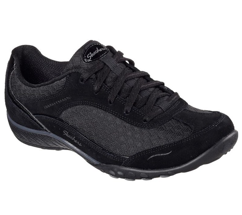 Skechers Relaxed Fit: Breathe Easy - Simply Sincere - Womens Sneakers Black [AU-IY0756]